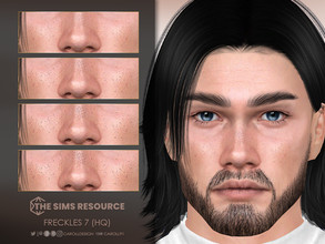 Sims 4 — Freckles 7 (HQ) by Caroll912 — A 4-swatch very soft nose and cheek freckles. Freckles are suited for all ages