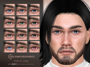 Sims 4 — Eyes 31 (HQ) by Caroll912 — A 12-swatch realistic set of eyes in 9 dual different shades of blue, green, brown
