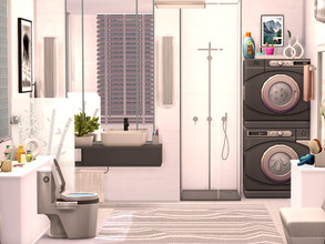 Sims 4 — Finion Bathroom - CC  by Flubs79 — here is a bright and modern Bathroom for your Sims short walls are used 