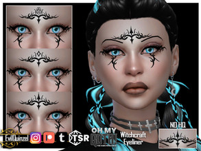 Sims 4 — Oh My Goth - Witchcraft Eyeliner by EvilQuinzel — Eyeliner for your goth sims! - Eyeliner category; - Female; -