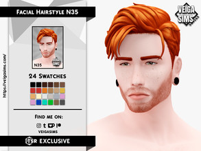 Sims 4 — Facial Hair Style 35 by David_Mtv2 — Now it is time to download a stubble for your Sims. All maxis color (24