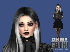 Sims 4 — Oh My Goth! : Ophelia Brunson by EmmaGRT — Oh My Goth! Collab Young Adult Sim Trait: Gloomy Aspiration: