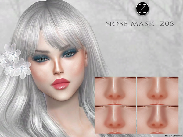 Sims 4 — NOSE MASK Z08 by ZENX — -Base Game -All Age -For Female -4 colors -Works with all of skins -Compatible with HQ