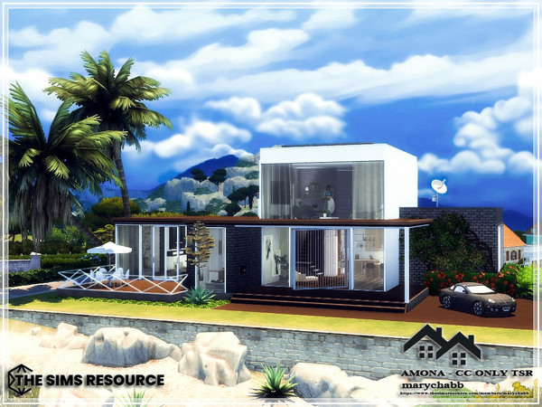 Sims 4 — AMONA - CC only TSR by marychabb — A residential house for Your's Sims . Fully furnished and decorated. Tested