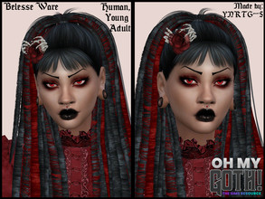 Sims 4 — Oh My Goth! - Belesse Ware by YNRTG-S — Belesse is a goth girl who clings more to the socialising aspect of the