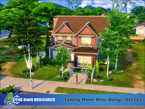 Sims 4 — Family Home Rose Daisy by Bozena — The house is located in the Willow Creek . Lot: 30 x 20 Value: $ 98 251 Lot