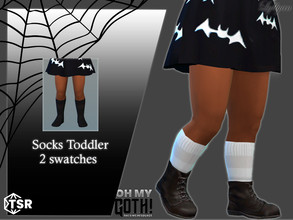 Sims 4 — Oh My Goth socks toddler by LYLLYAN — Soks toddler in 2 swatches for girls and boys.