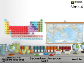 Sims 4 — Secondary classroom Part 2 by kardofe — Decorative objects to complete the secondary school classroom