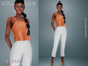 Sims 4 — Summer Strap Top by pizazz — www.patreon.com/pizazz Sims 4 games. Pic only shows 1 of 20 different styles. NEW