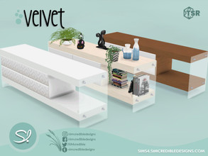 Sims 4 — Velvet Sideboard by SIMcredible! — by SIMcredibledesigns.com available at TSR 3 colors variations
