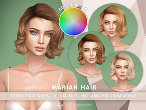 Sims 4 — [PATREON - RETEXTURE] Mariah Color Slider by SonyaSimsCC — This file will make my "MARIAH" hair