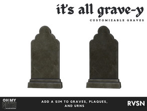 Sims 4 — Temple Gravestone - Style 1 by RAVASHEEN — This is a temple. It is not a tomb, a ruin, a dungeon, or a catacomb.