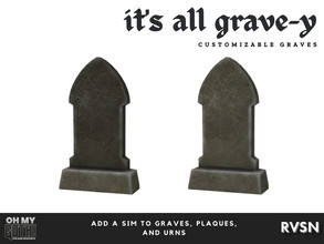 Sims 4 — Temple Gravestone - Style 3 by RAVASHEEN — This is a temple. It is not a tomb, a ruin, a dungeon, or a catacomb.