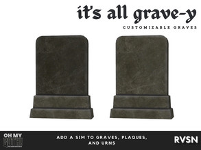 Sims 4 — Temple Gravestone - Style 4 by RAVASHEEN — This is a temple. It is not a tomb, a ruin, a dungeon, or a catacomb.