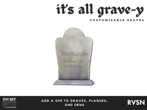 Sims 4 — Basic Sim Headstone by RAVASHEEN — This basic monument will make saying goodbye to loved ones just a little bit