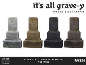Sims 4 — Tall Classic Headstone by RAVASHEEN — While it may not be the most fashionable of headstones at least you know