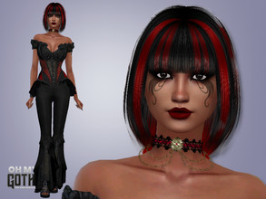Sims 4 — Oh My Goth - Jena Osborn by Mini_Simmer — - Download the CC from the required section. - Don't claim or