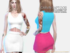 Sims 4 — Cayenne Top by carvin_captoor — Created for sims4 Original Mesh All Lod 8 Swatches Don't Recolor And Claim you