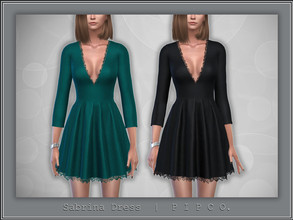 Sims 4 — Sabrina Dress. by Pipco — A mini dress in 17 colors. Base Game Compatible New Mesh All Lods HQ Compatible