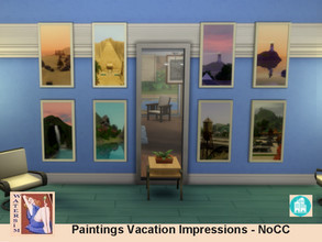 Sims 4 — Paintings Vacation Impressions by watersim44 — ws Paintings Vacation Impressions - recolor. Impression with