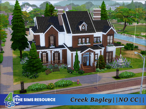 Sims 4 — Creek Bagley by Bozena — The house is located in the Willow Creek . Unfurnished Lot: 30 x 20 Value: $ 43 097 Lot