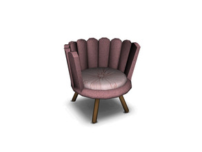 Sims 4 — DbA@TSR_LTRChair by Angela — Lilly Toddler Room Chair. A old pink coloured chair for the nursery or toddler