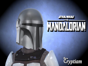 Sims 4 — (Star Wars) The Mandalorian Helmet by Cryptiam — -several color swatch options -Includes Mando's iconic shiny