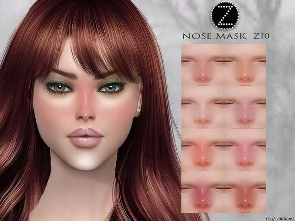 Sims 4 — NOSE MASK Z10 by ZENX — -Base Game -All Age -For Female -8 colors -Works with all of skins -Compatible with HQ