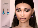 Sims 4 — Crystallo v2 Earrings by Suzue — -New Mesh (Suzue) -5 Swatches -For Female (Teen to Elder) -HQ Compatible