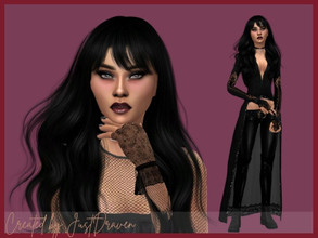 Sims 4 — London Rayne by Draven298 — Meet London. She is not just a goth teen but also a misunderstood, gloomy, romantic