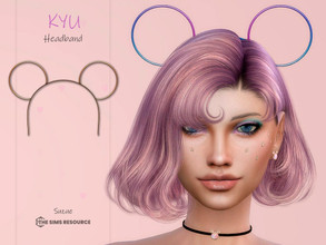Sims 4 — Kyu Headband by Suzue — -New Mesh (Suzue) -8 Swatches -For Female and Male (Teen to Elder) -Hat Category -HQ