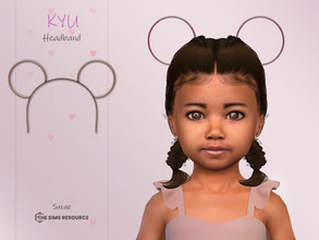 Sims 4 — Kyu Headband Toddler by Suzue — -New Mesh (Suzue) -8 Swatches -For Female and Male (Toddler) -Hat Category -HQ