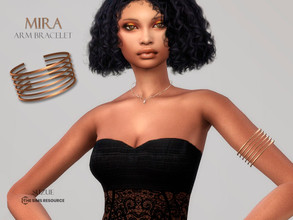 Sims 4 — Mira Arm Bracelet (Left Side) by Suzue — -New Mesh (Suzue) -6 Swatches -For Female (Teen to Elder) -HQ