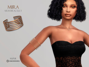 Sims 4 — Mira Arm Bracelet (Right Side) by Suzue — -New Mesh (Suzue) -6 Swatches -For Female (Teen to Elder) -HQ