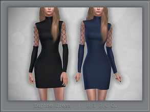 Sims 4 — Daphne Dress. by Pipco — A stylish dress in 8 colors. Base Game Compatible New Mesh All Lods HQ Compatible