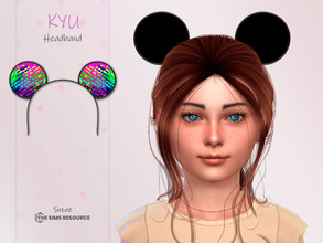 Sims 4 — Kyu v2 Headband Child by Suzue — -New Mesh (Suzue) -5 Swatches -For Female and Male (Child) -Hat Category -HQ