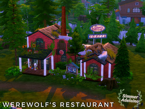 Sims 4 — Werewolf's Restaurant by simmer_adelaina — This restaurant still stays up despite of its old age, being a most