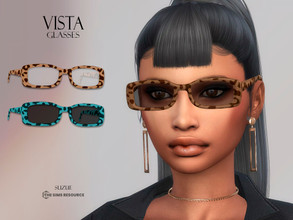 Sims 4 — Vista Glasses by Suzue — -New Mesh (Suzue) -10 Swatches -For Female and Male (Teen to Elder) -HQ Compatible
