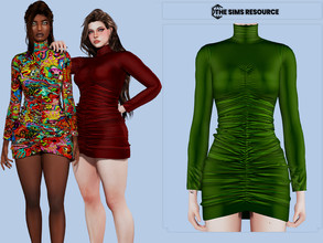 Sims 4 — Andrea Dress by couquett — dress for your sims 10 swatches Custom thumbnail Base game compatible this have all