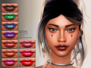 Sims 4 — Leena Lipstick N42 by Suzue — -20 Swatches -For Female (Teen to Elder) -HQ Compatible