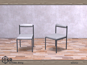 Sims 4 — Aytama Dining. Chair by soloriya — Chair. Part of Aytama Dining. 1 color variation. Category: Comfort - Dining
