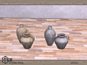 Sims 4 — Aytama Dining. Vases by soloriya — Two vases in one mesh. Part of Aytama Dining. 2 color variations. Category: