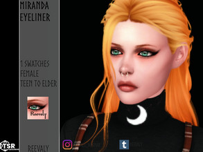 Sims 4 — Miranda Eyeliner by Reevaly — 1 Swatches. Teen to Elder. Female. Base Game compatible. Please do not reupload.