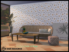 Sims 4 — Summer Tropical Walls and Floor by seimar8 — Maxis match 15 summer tropical walls and 1 floor set Base Game