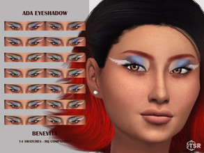 Sims 4 — Ada Eyeshadow [HQ] by Benevita — Ada Eyeshadow HQ Mod Compatible 14 Swatches I hope you like!