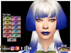 Sims 4 — Cat Eyes by EvilQuinzel — Anime cat eyes in 11 colors. - Facepaint category; - Female and male; - Teen + ; - All