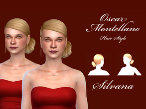Sims 4 — Silvana Hair by Oscar_Montellano — 24 ea swatches, BGC, Hat compatible, All lods.