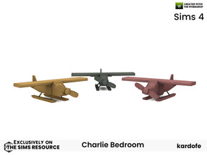 Sims 4 — kardofe_Charlie Bedroom_Airplane by kardofe — Small, functional toy plane in three colour options