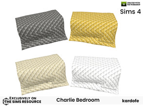 Sims 4 — kardofe_Charlie Bedroom_Blanket by kardofe — Quilted quilt to put on the bed, in four colour options