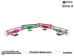 Sims 4 — kardofe_Charlie Bedroom_Light aircraft by kardofe — Functional toy aeroplane in four colour options